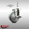 Service Caster 4 Inch 316SS Gray Polyurethane Swivel 3/8 Inch Threaded Stem Caster with Brake SCC-SS316TS20S414-PPUB-TLB-381615 - alternate 4